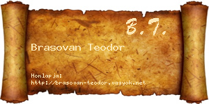 Brasovan Teodor névjegykártya